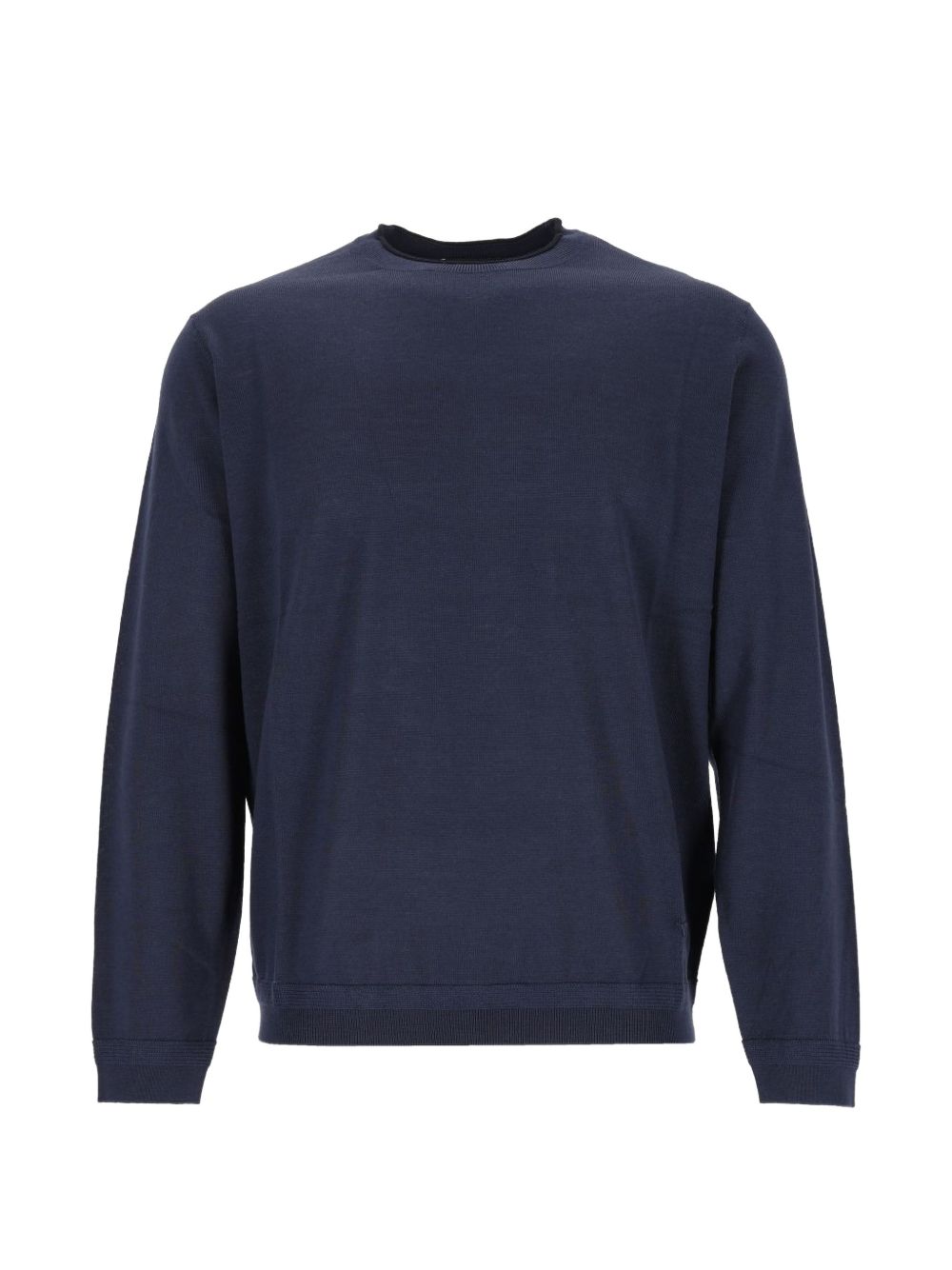 Emporio Armani Wool Crewneck Sweater-TOPS / DRESSES-[Adult]-[Female]-S-NAVY-2022 Online Blue Zone Planet