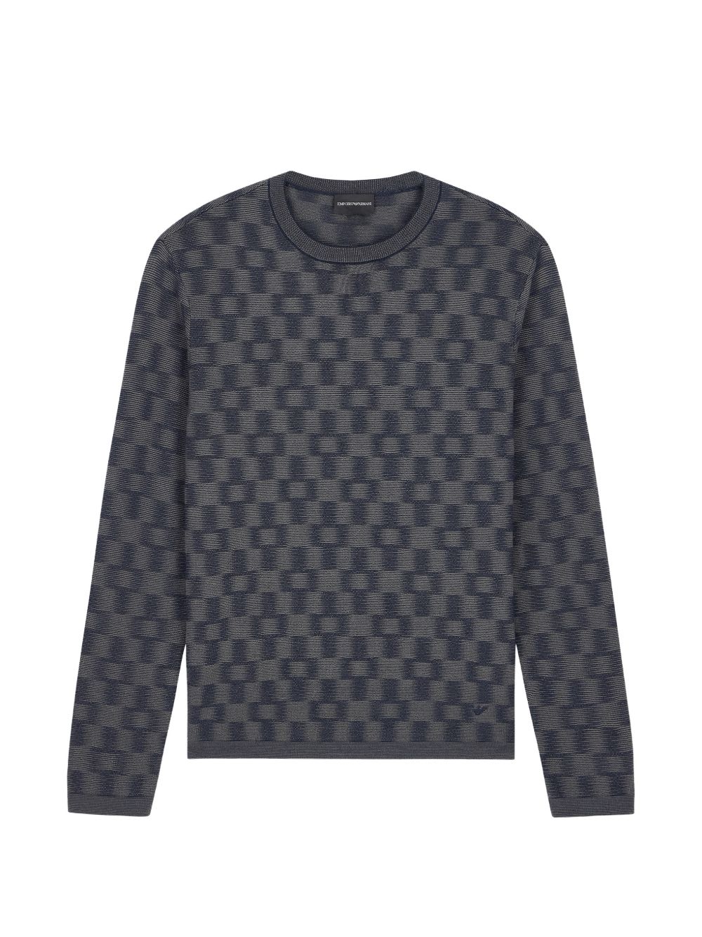 Emporio Armani Wool Crewneck Sweater-TOPS / DRESSES-[Adult]-[Female]-3XL-NAVY-2022 Online Blue Zone Planet