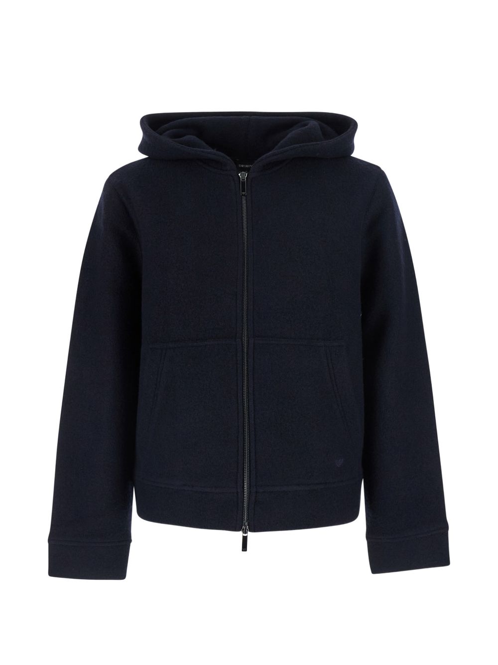 Emporio Armani Wool Blend Blouson Jacket-Tops / Dresses-[Adult]-[Female]-46-NAVY-2022 Online Blue Zone Planet