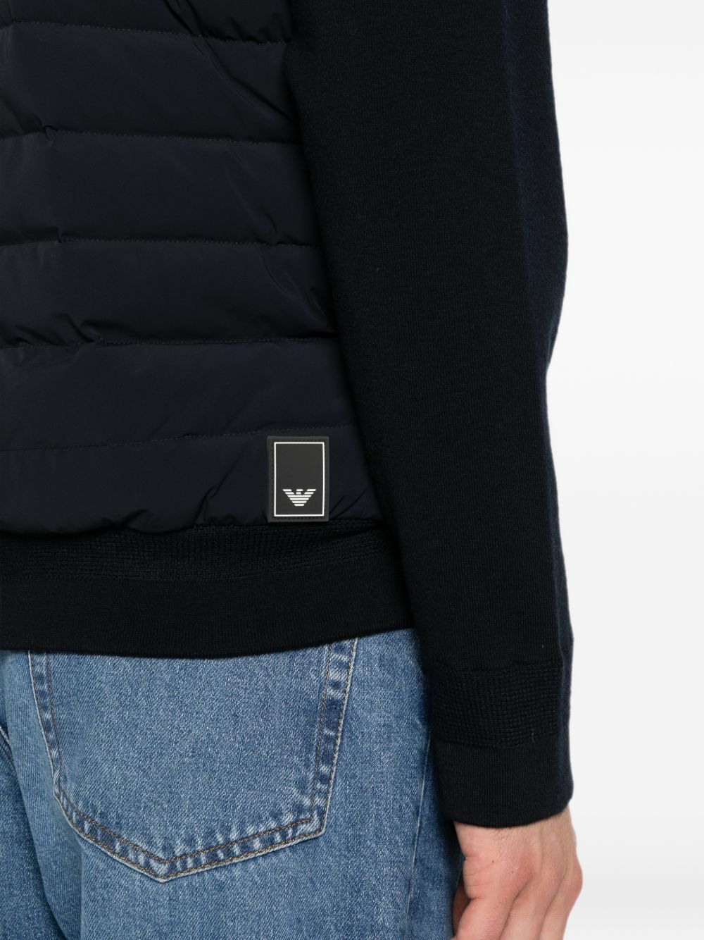 Emporio Armani Nylon Short Down Jacket-Jackets-[Adult]-[Female]-2022 Online Blue Zone Planet