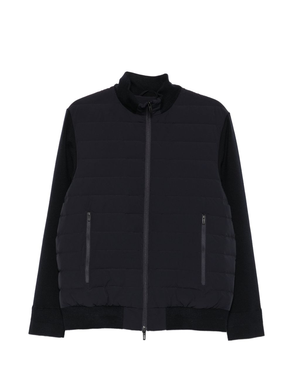 Emporio Armani Nylon Short Down Jacket-Jackets-[Adult]-[Female]-48-NAVY-2022 Online Blue Zone Planet