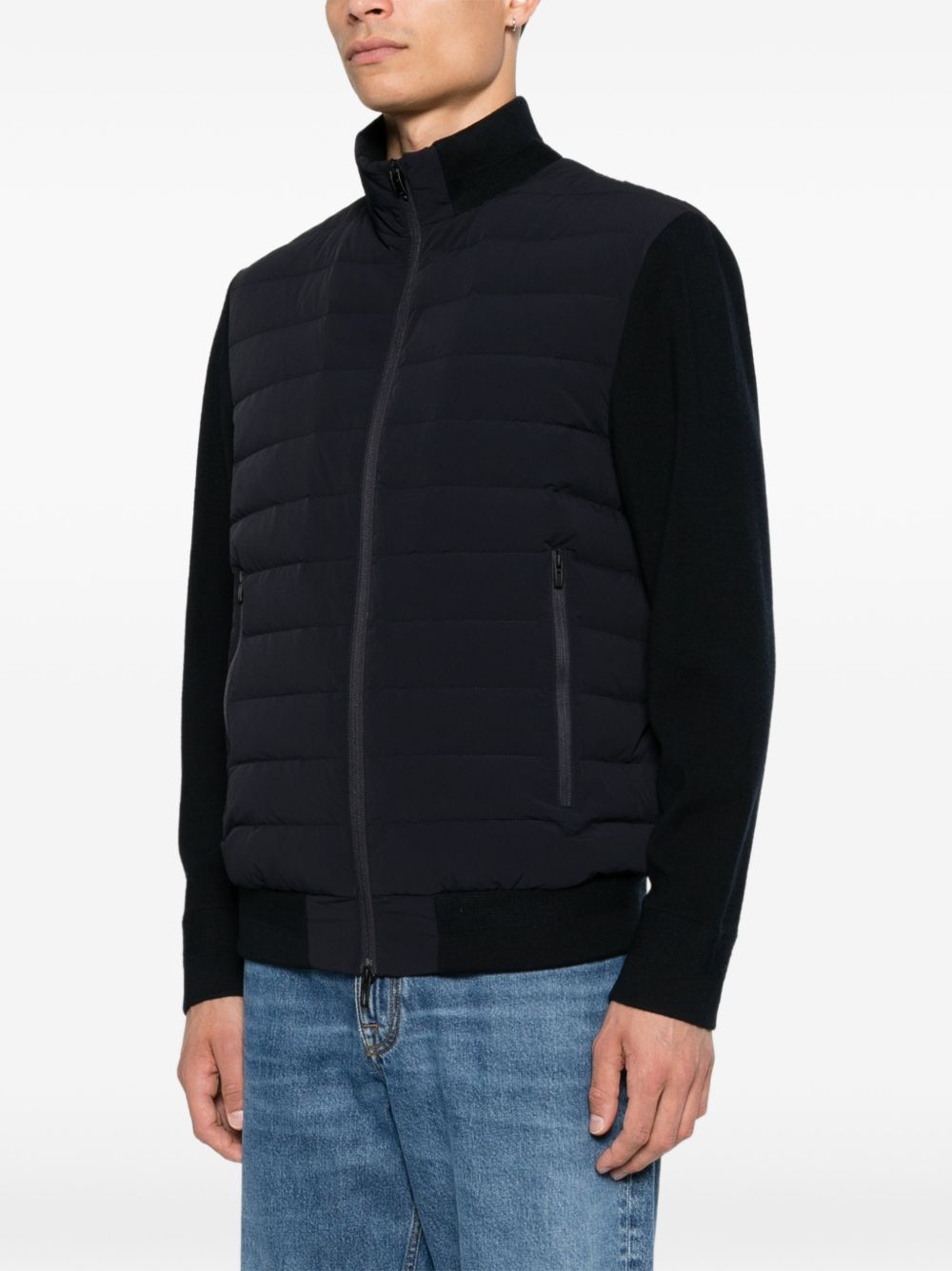 Emporio Armani Nylon Short Down Jacket-Jackets-[Adult]-[Female]-2022 Online Blue Zone Planet