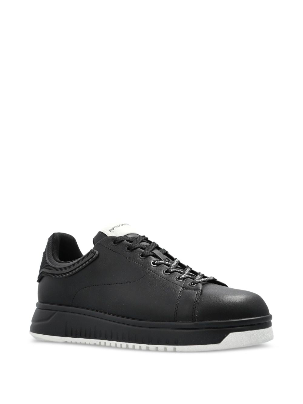 Emporio Armani Leather Sneakers-Sneakers-[Adult]-[Female]-2022 Online Blue Zone Planet