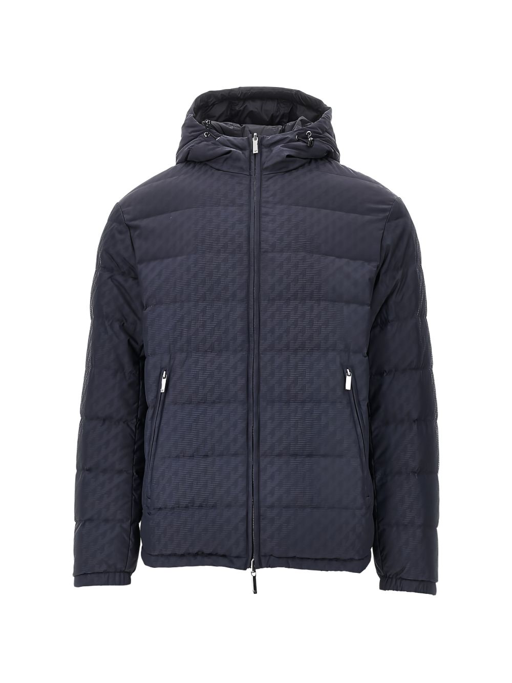 Emporio Armani Hooded Short Down Jacket-Tops / Dresses-[Adult]-[Female]-46-NAVY-2022 Online Blue Zone Planet