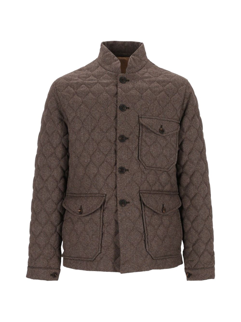 Emporio Armani Wool Jacket-Jackets-[Adult]-[Female]-46-BROWN-2022 Online Blue Zone Planet