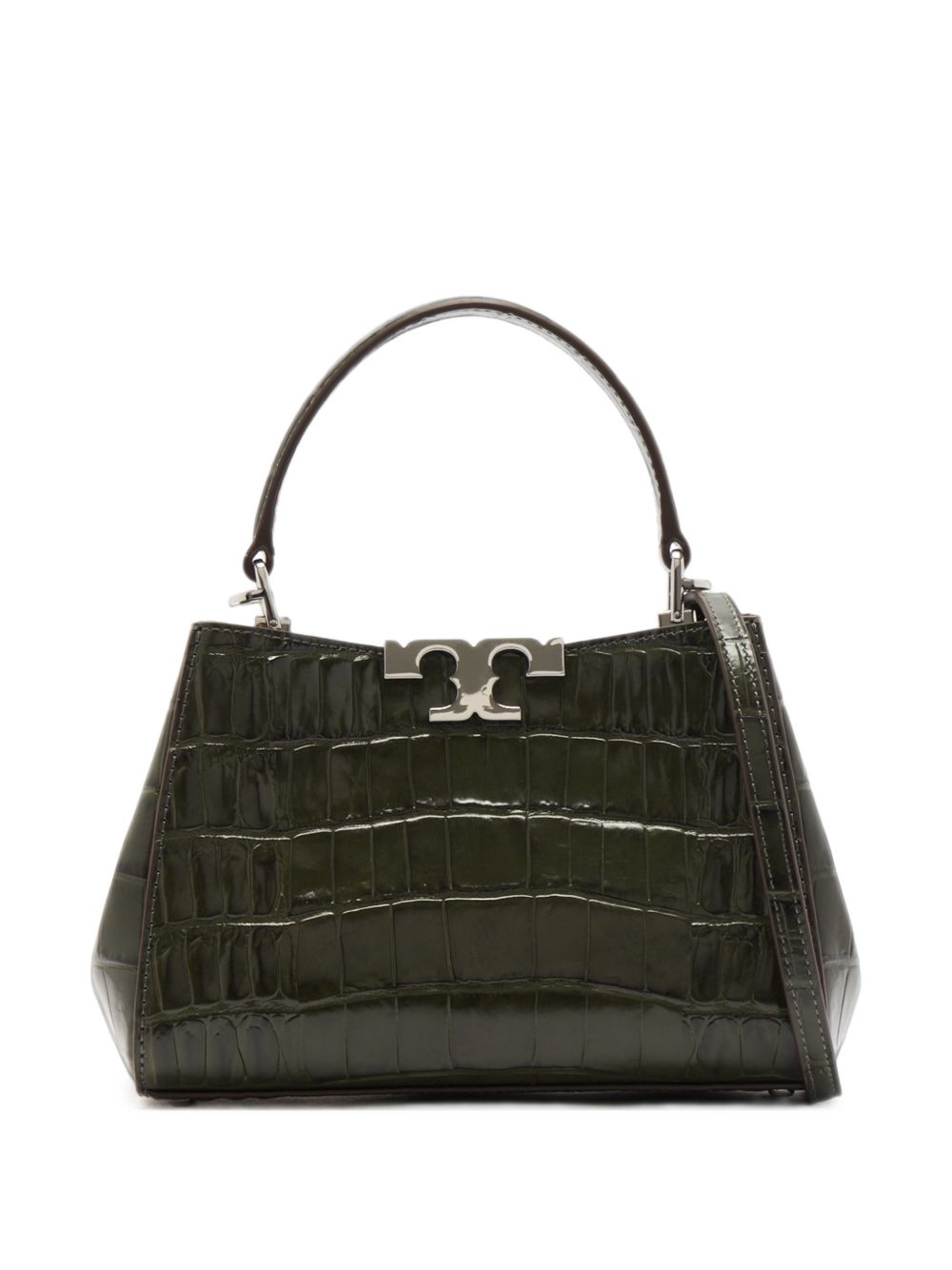 Tory Burch Eleanor Mini Croc-Embossed Leather Satchel-Handbag-[Adult]-[Female]-2022 Online Blue Zone Planet