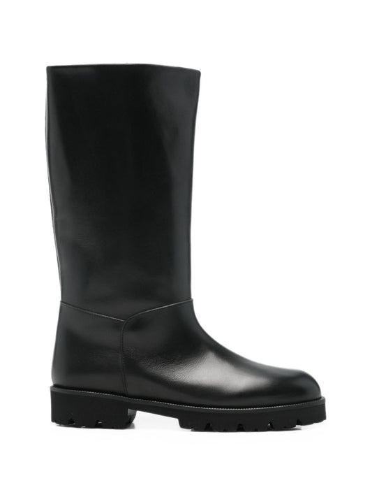 032C Dear Frances Loch Leather Boots-Boots-[Adult]-[Female]-temp-36-BLACK-2022 Online Blue Zone Planet