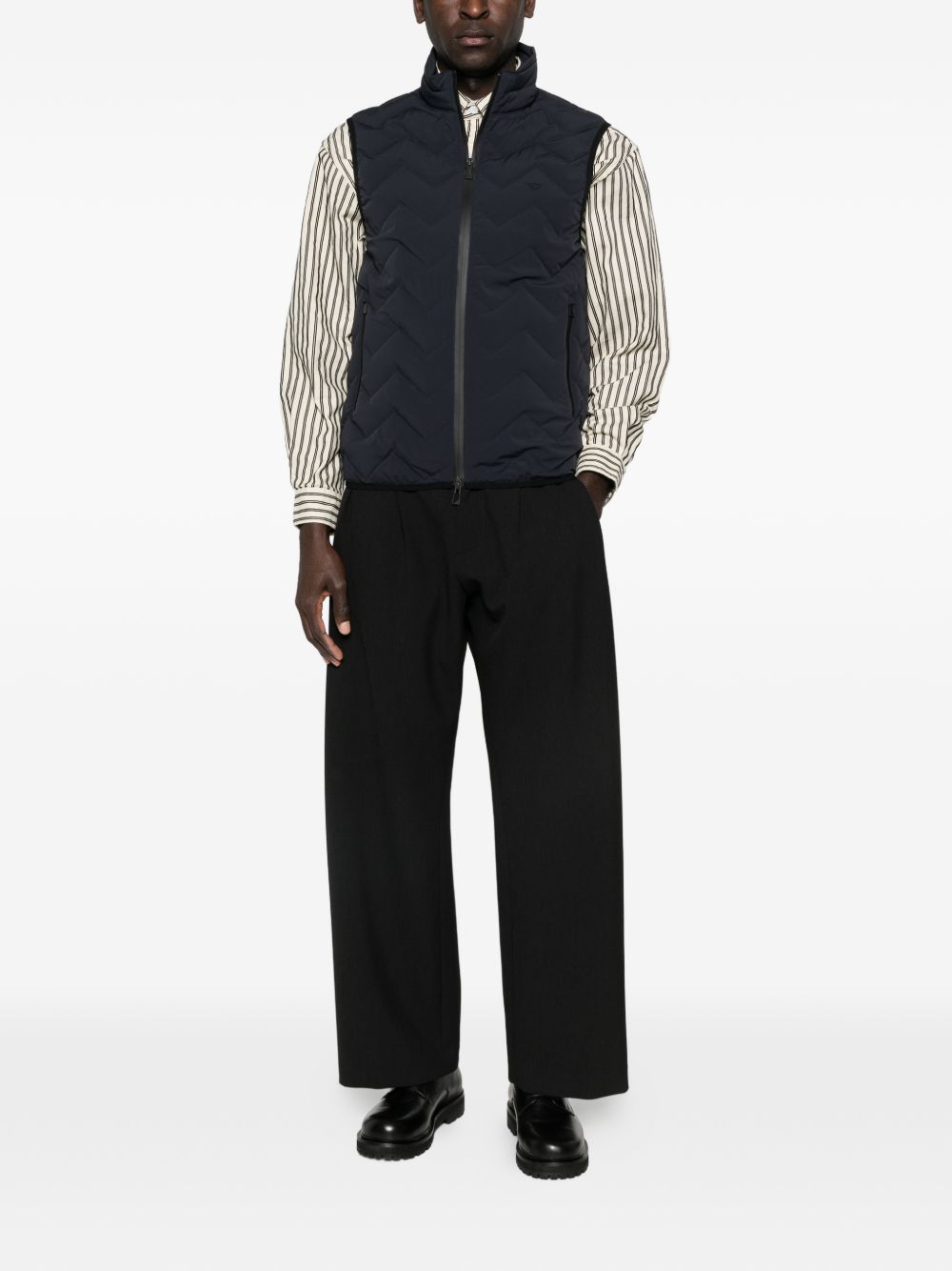 Emporio Armani Nylon Down Vest-Vests-[Adult]-[Female]-2022 Online Blue Zone Planet