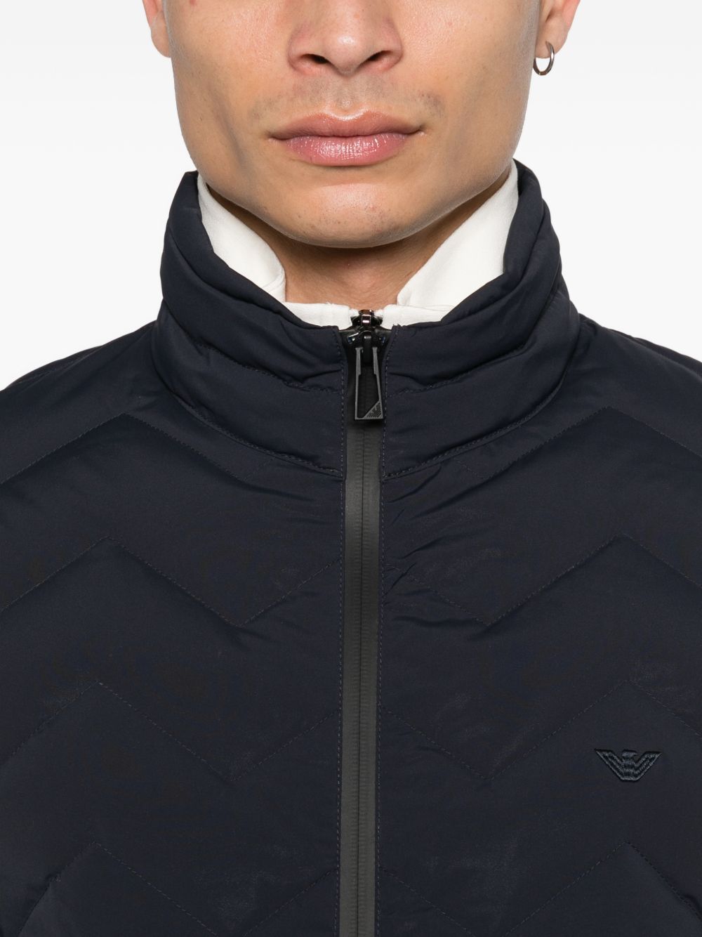 Emporio Armani Nylon Down Jacket-TOPS / DRESSES-[Adult]-[Female]-2022 Online Blue Zone Planet
