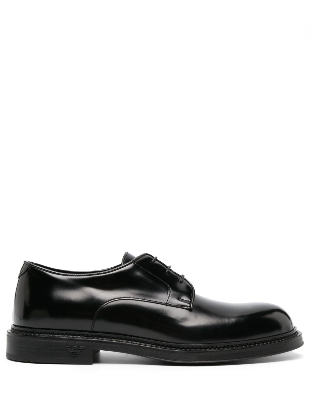 Emporio Armani Leather Derby Shoes-Boots-[Adult]-[Female]-10-BLACK-2022 Online Blue Zone Planet