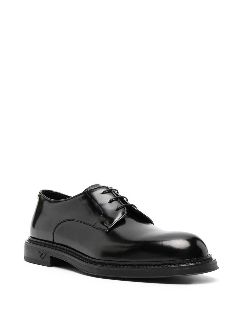 Emporio Armani Leather Derby Shoes-Boots-[Adult]-[Female]-2022 Online Blue Zone Planet