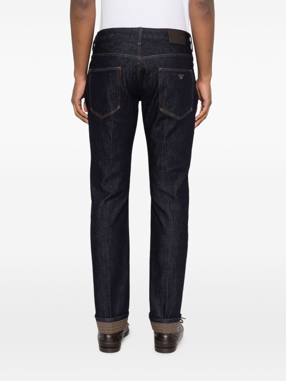 Emporio Armani Slim Denim Jeans-Jeans-[Adult]-[Female]-2022 Online Blue Zone Planet