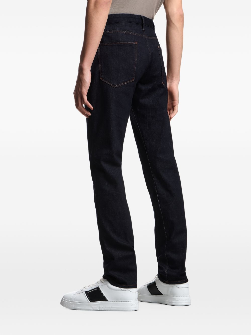 Emporio Armani Slim Denim Jeans-Jeans-[Adult]-[Female]-2022 Online Blue Zone Planet