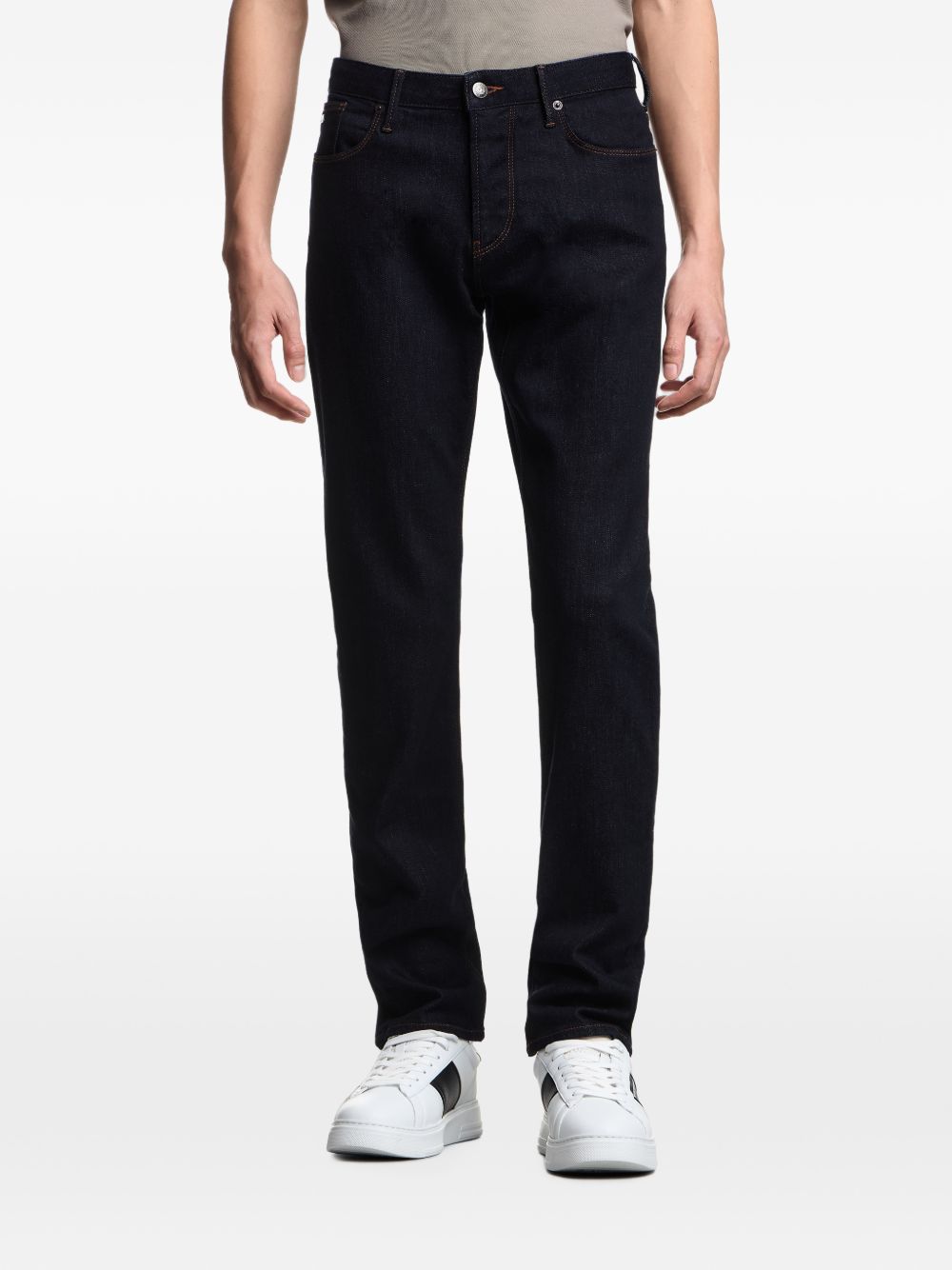Emporio Armani Slim Denim Jeans-Jeans-[Adult]-[Female]-2022 Online Blue Zone Planet