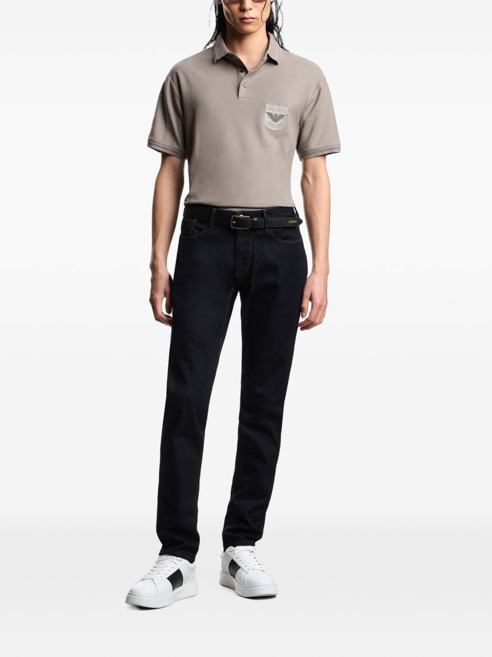 Emporio Armani Slim Denim Jeans-Jeans-[Adult]-[Female]-2022 Online Blue Zone Planet