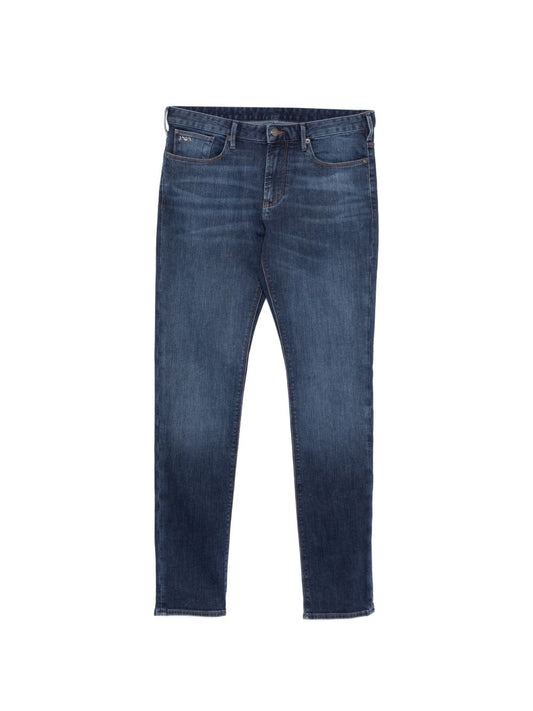 Emporio Armani Slim Denim Jeans-Jeans-[Adult]-[Female]-31-NAVY-2022 Online Blue Zone Planet