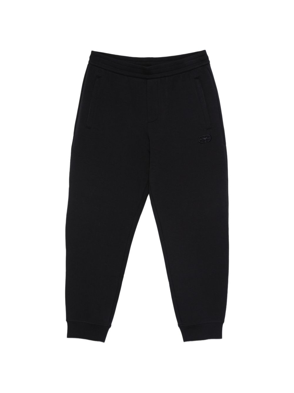 Emporio Armani Logo Cotton Sweatpants-Trousers-[Adult]-[Female]-L-NAVY-2022 Online Blue Zone Planet
