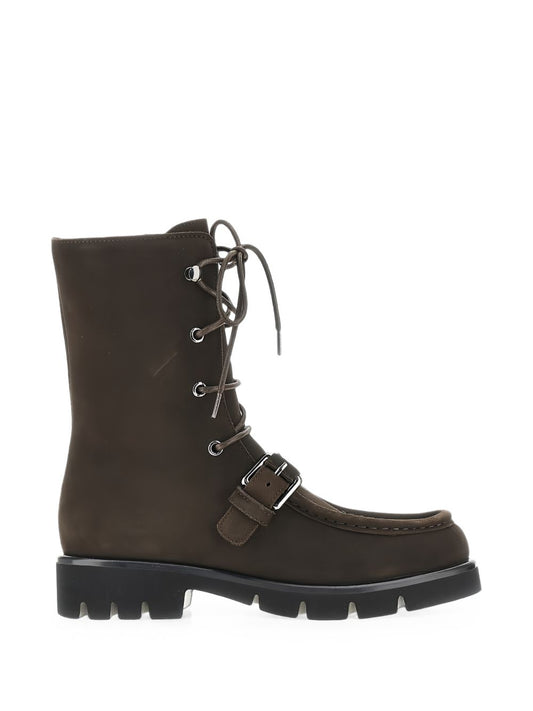 Emporio Armani Suede Leather Boots-Boots-[Adult]-[Female]-37-BROWN-2022 Online Blue Zone Planet
