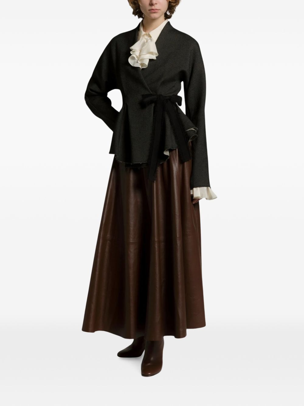 032C Alberta Ferretti Linen Blend Jacket-Jackets-[Adult]-[Female]-2022 Online Blue Zone Planet