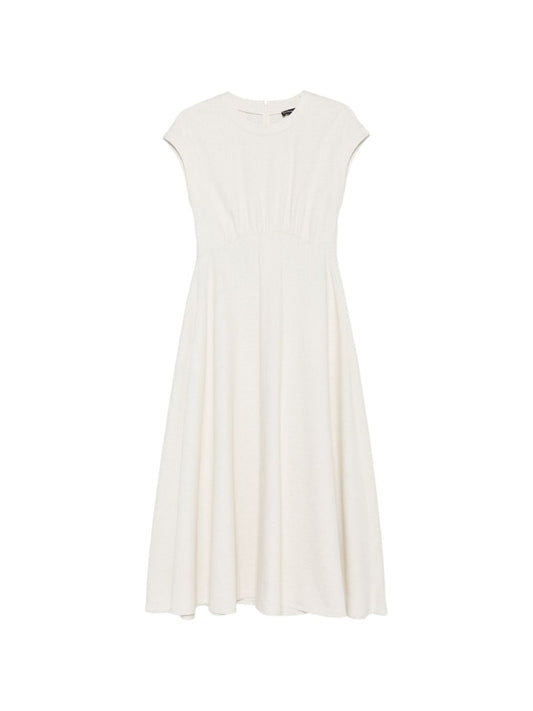 Emporio Armani Midi Dress-TOPS / DRESSES-[Adult]-[Female]-38-WHITE-2022 Online Blue Zone Planet