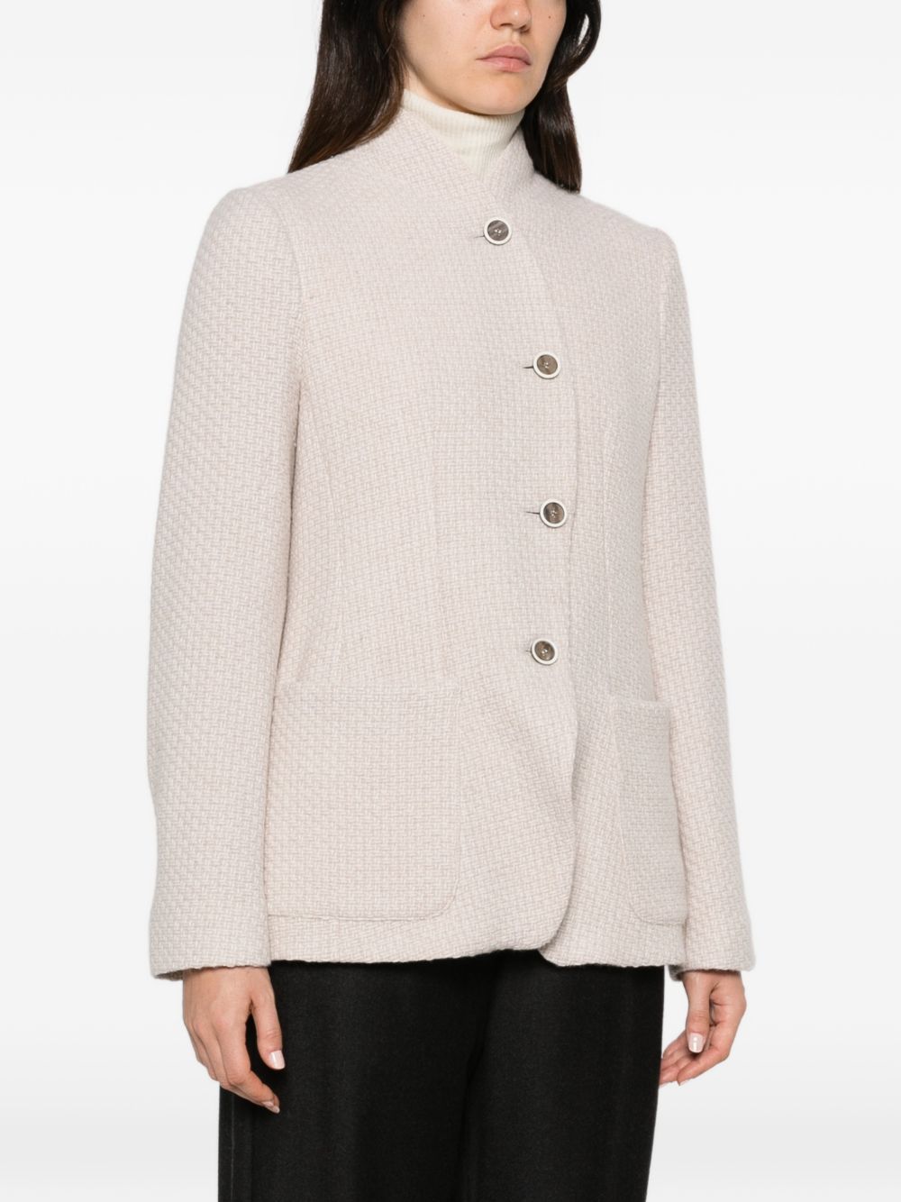 Emporio Armani Wool Blazer Jacket-Jackets-[Adult]-[Female]-2022 Online Blue Zone Planet