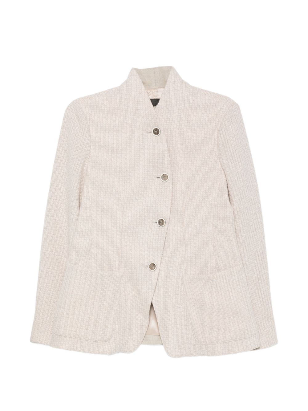 Emporio Armani Wool Blazer Jacket-Jackets-[Adult]-[Female]-42-BEIGE-2022 Online Blue Zone Planet
