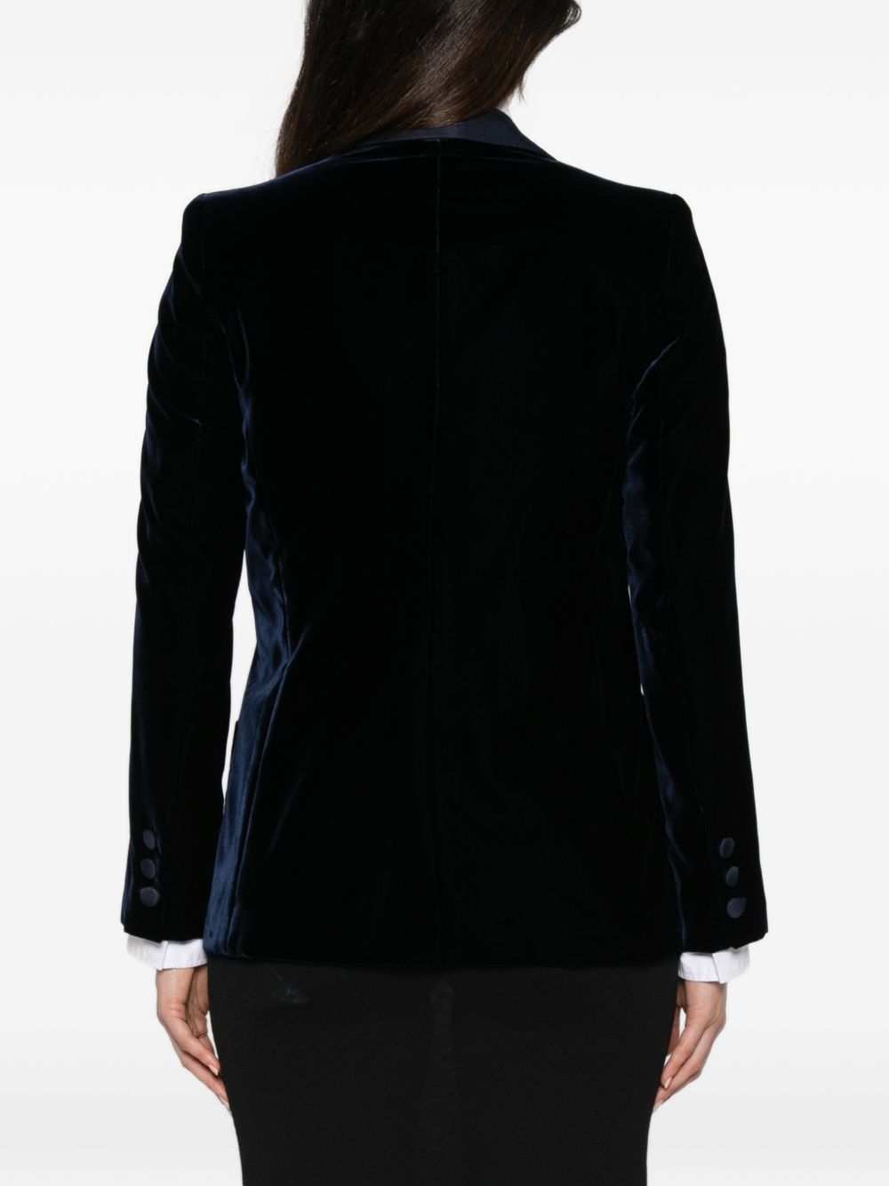 Emporio Armani Single-Breasted Blazer Jacket-Jackets-[Adult]-[Female]-2022 Online Blue Zone Planet