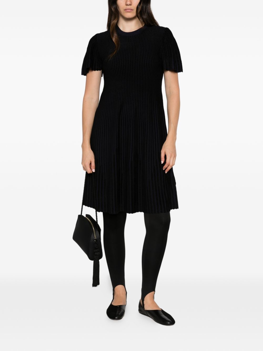 Emporio Armani Striped Midi Dress-Dresses-[Adult]-[Female]-2022 Online Blue Zone Planet