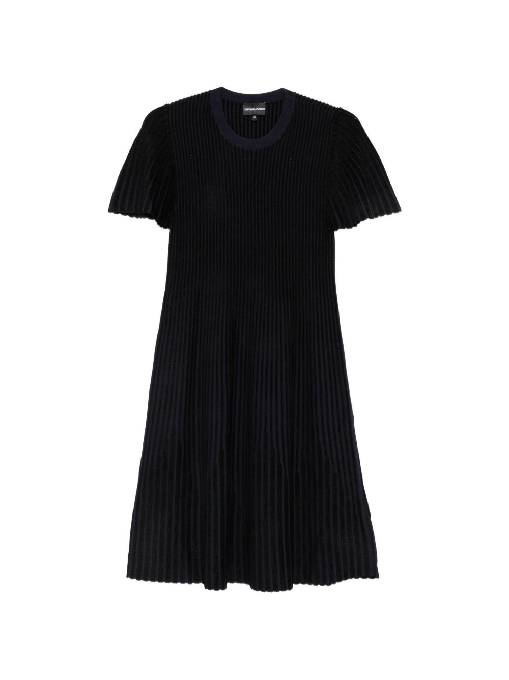 Emporio Armani Striped Midi Dress-Dresses-[Adult]-[Female]-40-BLACK-2022 Online Blue Zone Planet