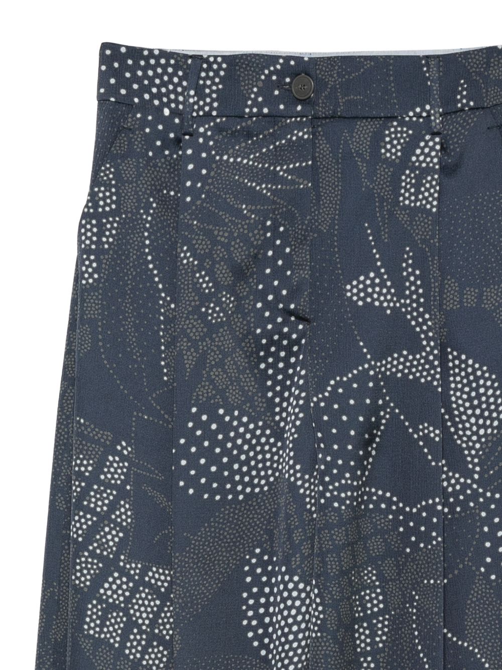 Emporio Armani Printed Trousers-Trousers-[Adult]-[Female]-2022 Online Blue Zone Planet