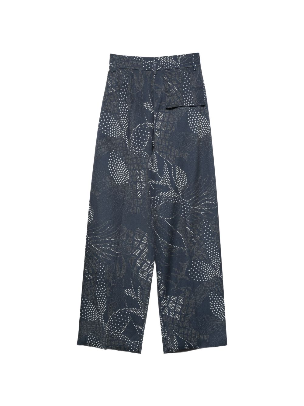 Emporio Armani Printed Trousers-Trousers-[Adult]-[Female]-2022 Online Blue Zone Planet