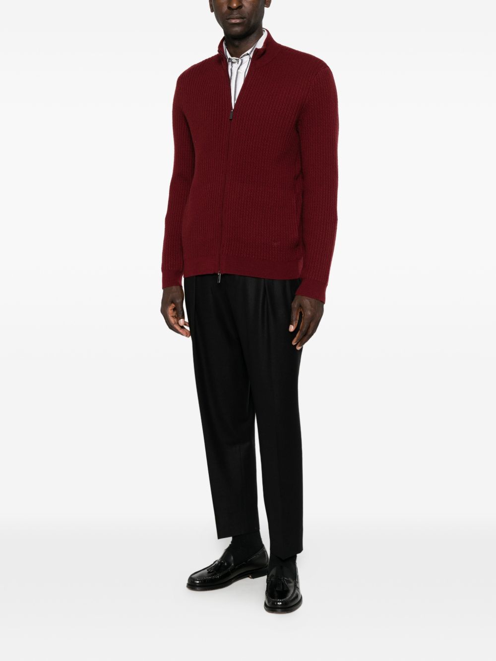 Emporio Armani Sweaters BORDEAUX-TOPS / DRESSES-[Adult]-[Female]-2022 Online Blue Zone Planet