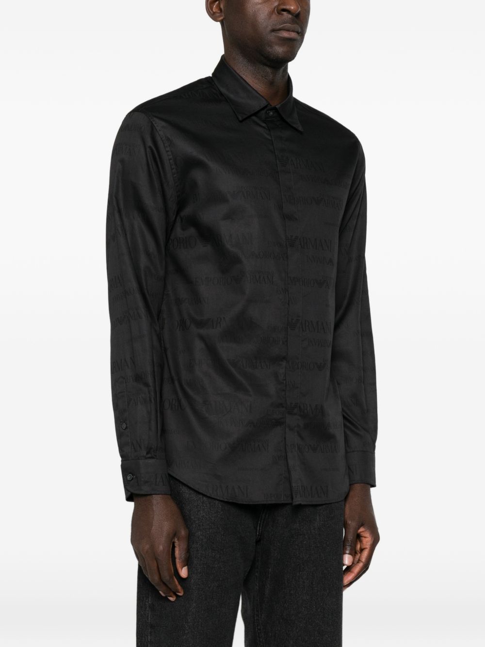 Emporio Armani Shirts BLACK-Shirts-[Adult]-[Female]-2022 Online Blue Zone Planet