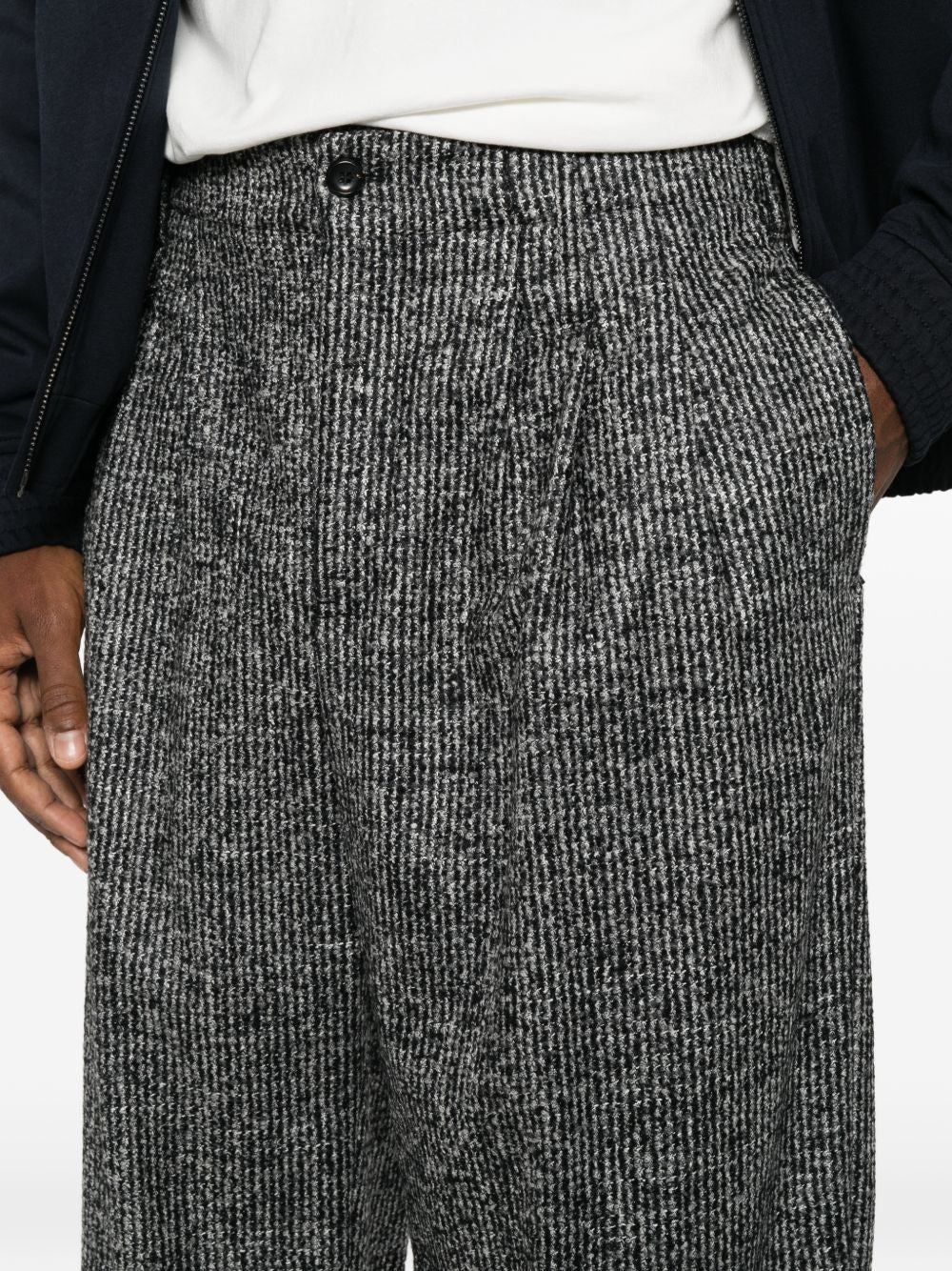 Emporio Armani Trousers GREY-Trousers-[Adult]-[Female]-2022 Online Blue Zone Planet