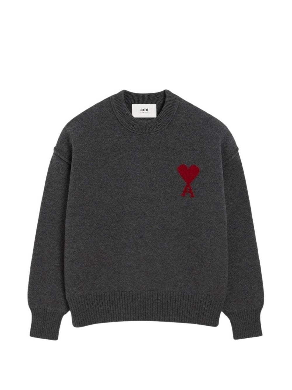 AMI PARIS Sweaters GREY-TOPS / DRESSES-[Adult]-[Female]-M-GREY-2022 Online Blue Zone Planet