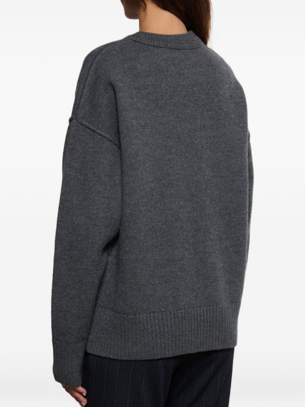 AMI PARIS Sweaters GREY-TOPS / DRESSES-[Adult]-[Female]-2022 Online Blue Zone Planet
