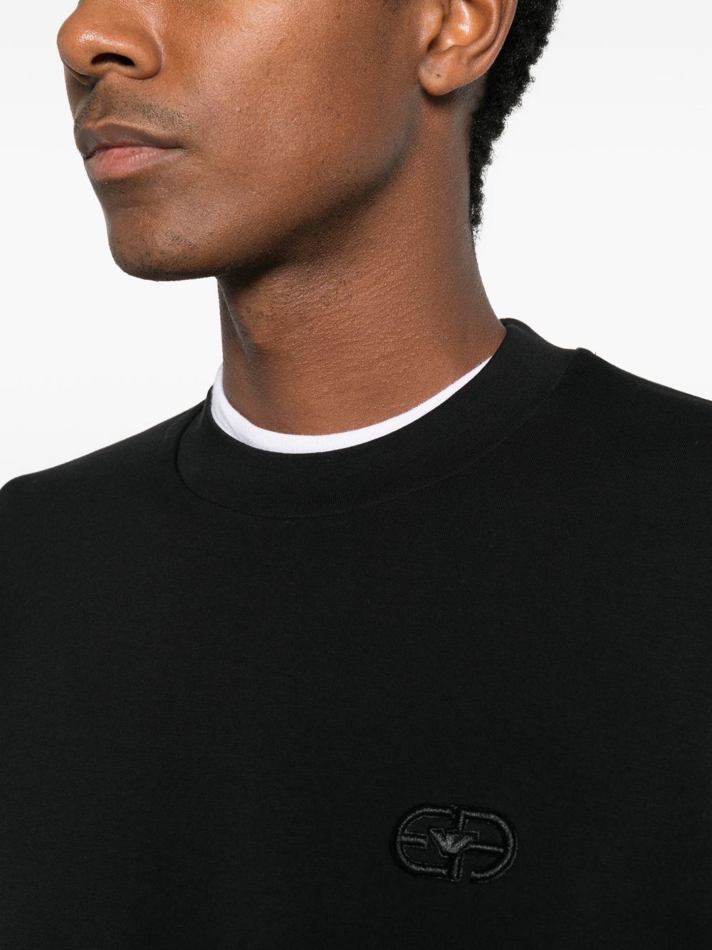 Emporio Armani Sweaters BLACK-TOPS / DRESSES-[Adult]-[Female]-2022 Online Blue Zone Planet
