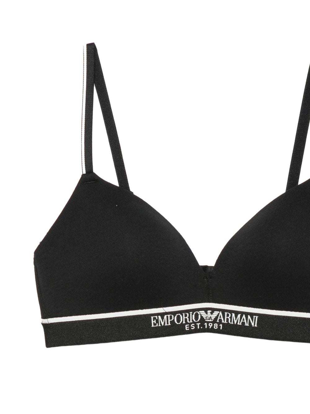 Emporio Armani Padded triangle bra-Beachwear & underwear-[Adult]-[Female]-L-BLACK-2022 Online Blue Zone Planet