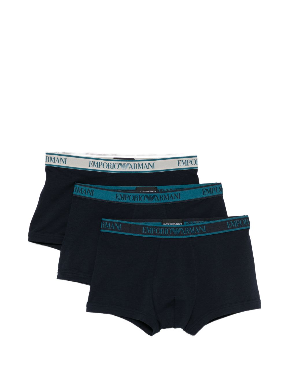 Emporio Armani Logo trunk briefs - 3pack-Beachwear & underwear-[Adult]-[Female]-L-NAVY-2022 Online Blue Zone Planet