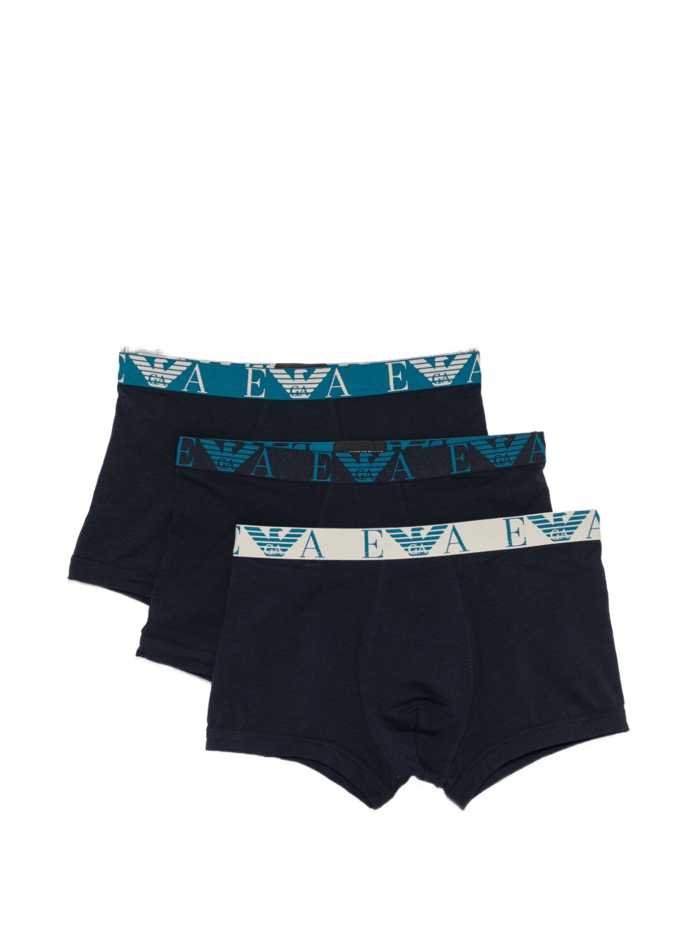 Emporio Armani Logo trunk briefs - 3pack-Beachwear & underwear-[Adult]-[Female]-L-NAVY-2022 Online Blue Zone Planet