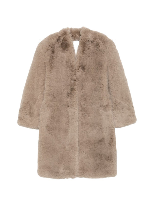 032C Destiny faux fur coat-Coats-[Adult]-[Female]-XS-BEIGE-2022 Online Blue Zone Planet