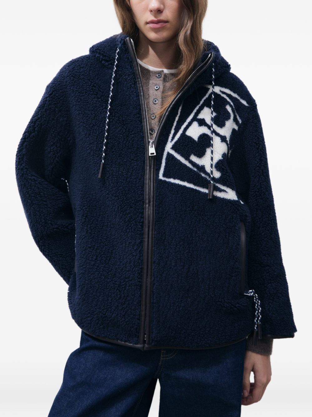 Tory Burch Logo fleece jacket-Tops / Dresses-[Adult]-[Female]-2022 Online Blue Zone Planet