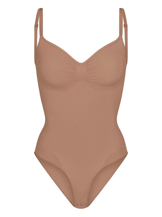 032C Seamless sculpt bodysuit-Beachwear & underwear-[Adult]-[Female]-temp-L-BROWN-2022 Online Blue Zone Planet