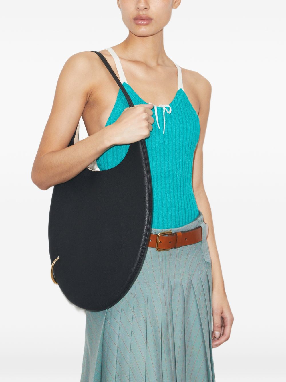 Tory Burch Pierced leather hobo bag-Shoulder-[Adult]-[Female]-2022 Online Blue Zone Planet