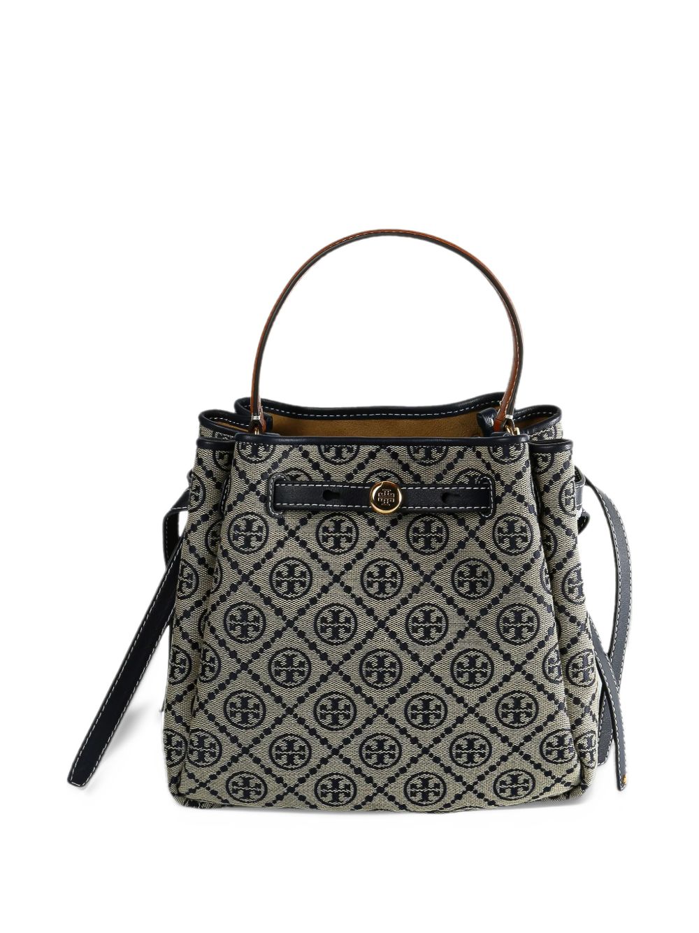 Tory Burch Romy Monogram bucket bag-Shoulder-[Adult]-[Female]-UNI-NAVY-2022 Online Blue Zone Planet