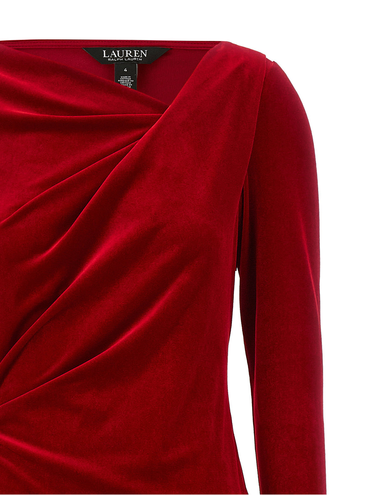 Lauren Ralph Lauren Red Velvet Sheath Dress