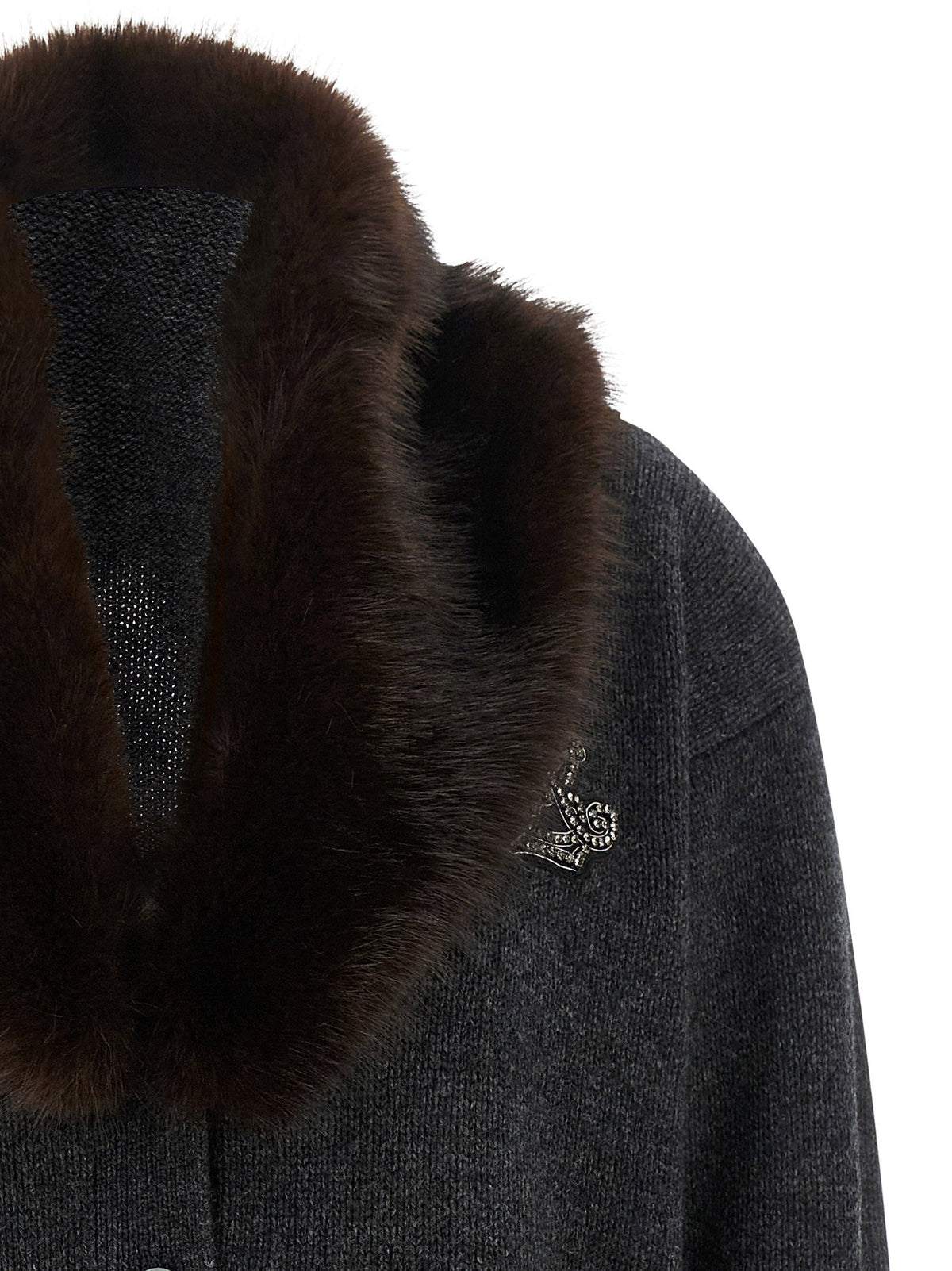 Lauren Ralph Lauren Fur Insert Cardigan-Topwear-[Adult]-[Female]-2022 Online Blue Zone Planet