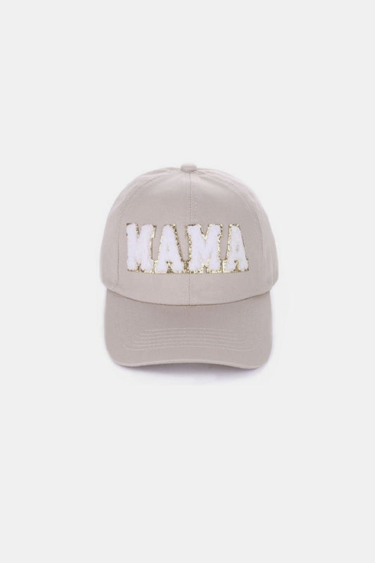 Blue Zone Planet | MAMA Chenille Patch Baseball Cap-HATS-[Adult]-[Female]-Ash Mocha-One Size-2022 Online Blue Zone Planet