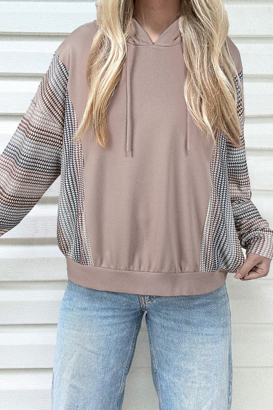 DUNE Colorblock Patchwork Baggy Hoodie-Tops/Sweatshirts & Hoodies-[Adult]-[Female]-DUNE-S-2022 Online Blue Zone Planet