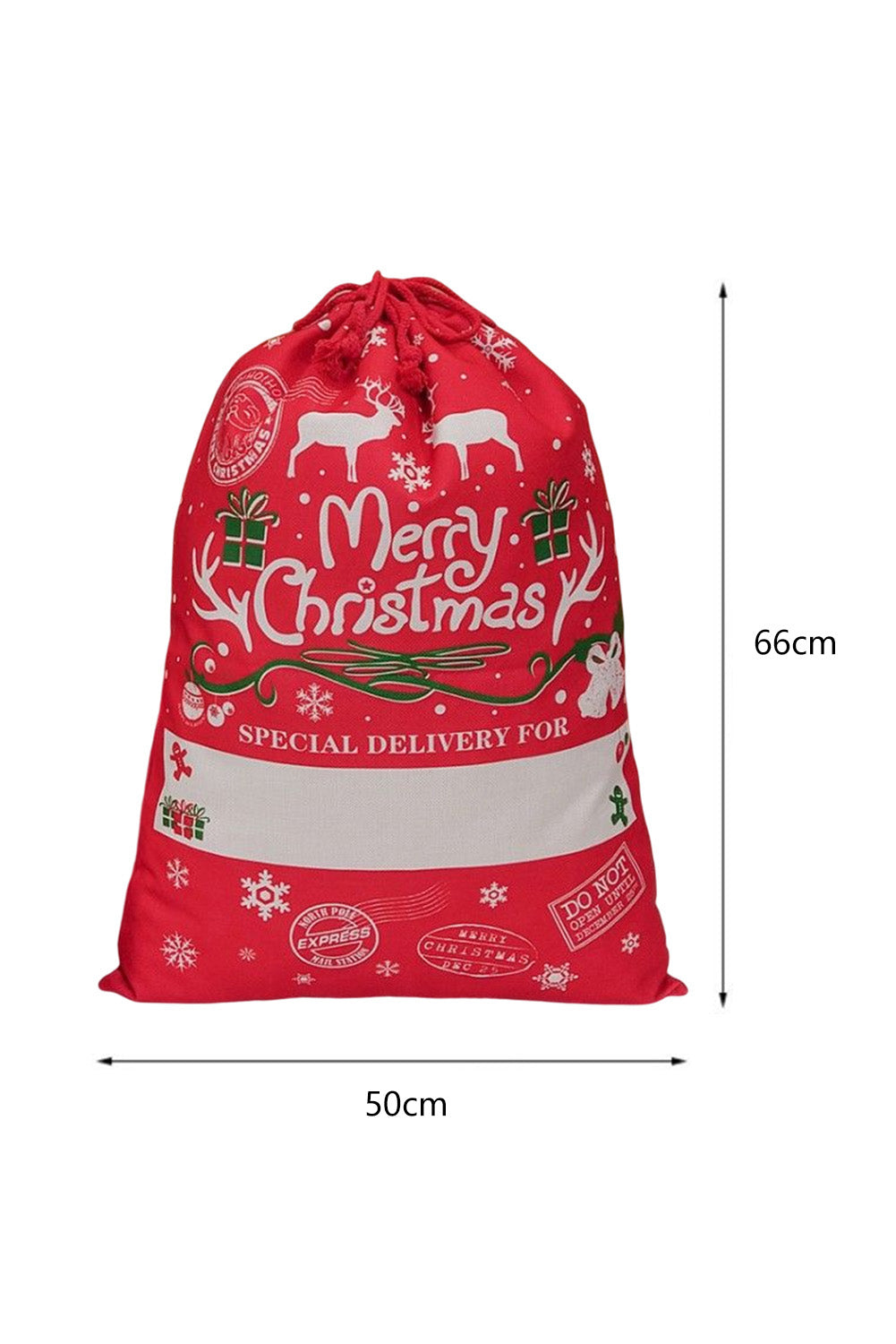 Red Christmas Drawstring Large Gift Bag 50*70cm-Accessories & Jewelry-[Adult]-[Female]-2022 Online Blue Zone Planet